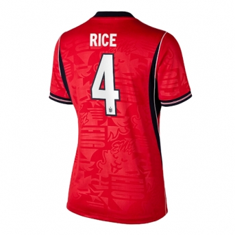 Billige Fotballdrakt England Declan Rice #4 Replika Bortedrakt Dame VM 2026 Kortermet